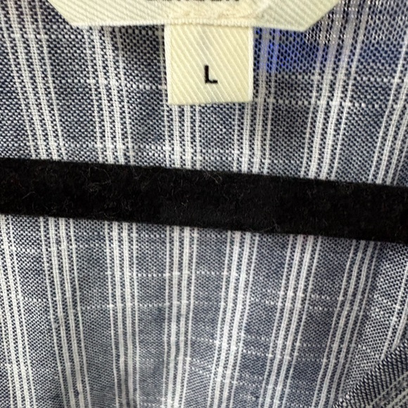 Max Studio High Low Dress Blue & White Stripes - Picture 4 of 9